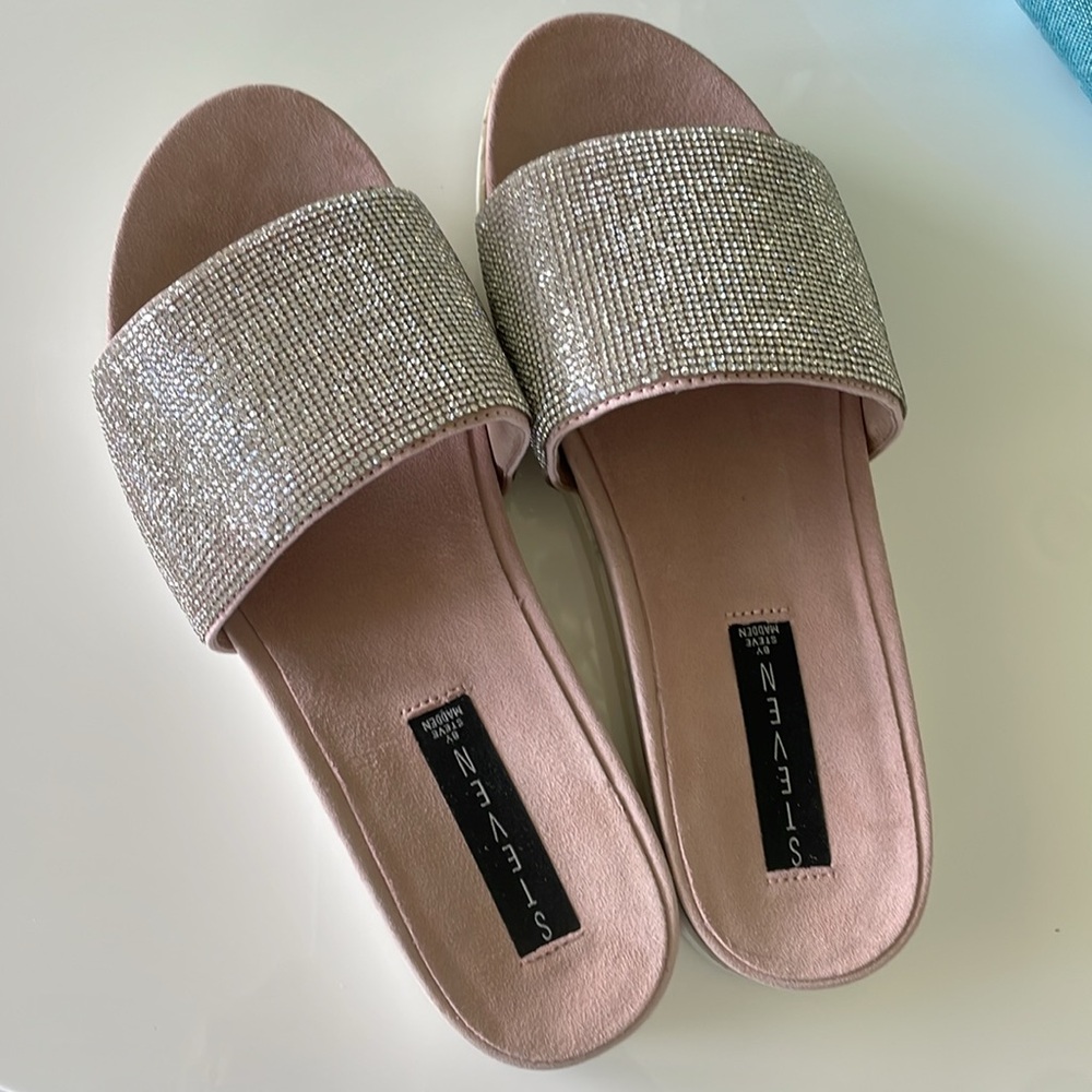 Steven Madden Rhinestone Slide Sandal - Picture 5 of 6